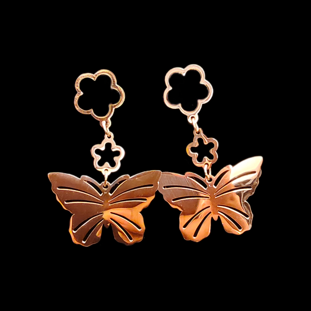 Winged Grace Earrings | Rose Gold Plated | Anti Tarnish | Demi fine