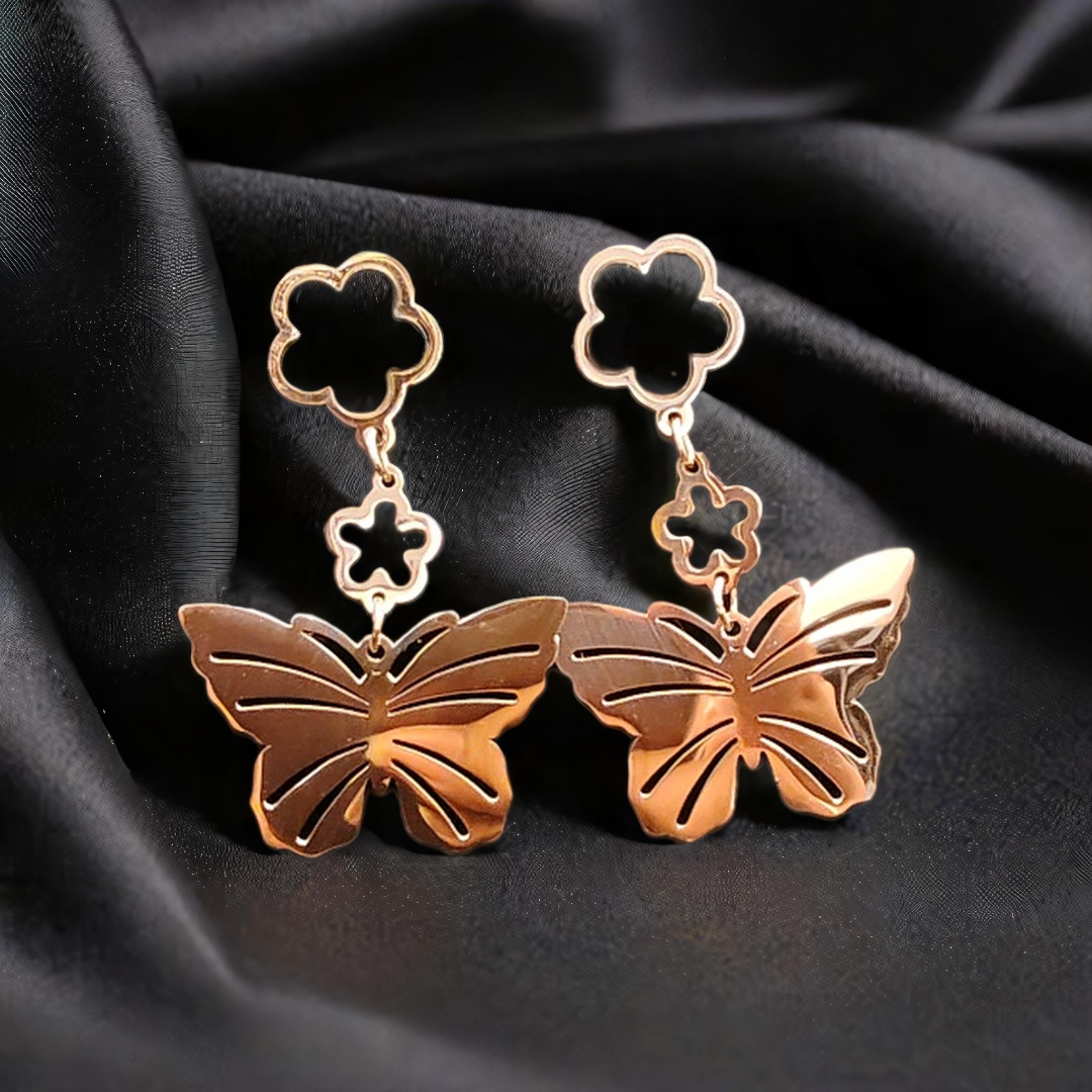 Winged Grace Earrings | Rose Gold Plated | Anti Tarnish | Demi fine